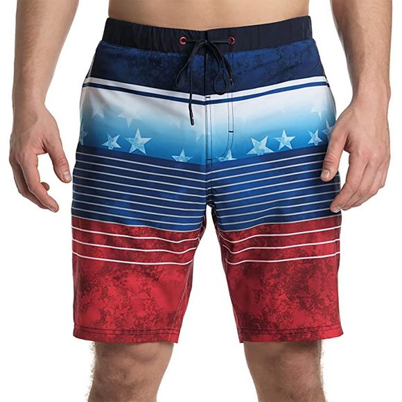 ZeroXposur Men's Swim Trucks with UPF 50+ Navy Starts, Size XX-Large - Picture 2 of 4